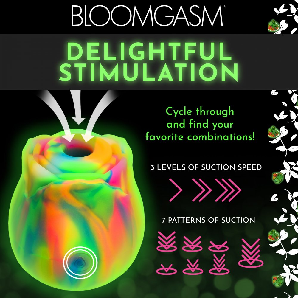 Glow Rose Glow-in-the-Dark Rainbow Rose Vibrator Adult Toy Box Glow Rose Glow-in-the-Dark Rainbow Rose Vibrator Adult Toy Box
