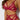 Red lace lingerie set on a plain background