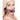 Person wearing a black gag with red lips on a white background
