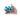 Hand holding three turquoise butt plugs against a white background