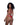 Model wearing red Playboy lingerie on a white background