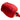 Red silicone Rose Plus Suction + Thrusting Vibrator with a rose gold accent on a white background