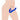 Illustration of a blue strapless strap on in a woman with a white background