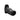 Black silicone butt plug on a white background
