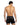 back view of black satin boxer shorts