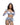 stretch satin blue sequin mesh skirt and bra. Matching thong included