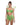 green floral lace bra with demi cups and underwire. Matching green glitter mesh skirt and thong.