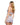baby blue Paradise Bloom Chemise 2pc Set back view