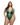 plus size green eyelash lace teddy with a plunging neckline and front hardware detail. Single string thong back.