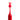 A bright red silicone personal massager with a bulbous head and narrow neck, shown vertically against a plain white background.