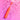 ROMP Pop Vibrating Clitoral Stimulator floating on pink water with ripples and bubbles around it.