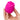 Hand holding a pink rose-shaped clitoral vibrator against a white background