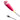 Pink clitoral vibrator with USB cable on a white background