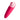 Pink silicone vibrator on a white background