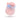 Pink and blue gradient tulip-shaped vibratro on a white background