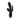 Black silicone rabbit vibrator with multiple ends on a white background