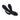 Black silicone rabbit vibrator with spherical ends on a white background