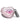Pink heart-shaped bath bomb with a metallic nozzle on a white background