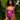 Woman wearing a purple lace lingerie set in a tropical setting