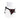 Black harness with red interior and black pegging dildo on a white mannequin torso