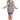 A woman modeling a black and white horizontally striped bodycon dress from the back, wearing black cuffs and black high heels against a plain white background.