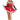 A woman modeling a red and black faux leather Santa-style costume dress with white faux-fur trim, a matching Santa hat, black arm sleeves, and black heels on a plain white studio background.