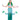 A model wearing a green and white sequin mermaid costume with a tube top and double layered skirt, holding a coffee cup.