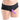 Black harness panties with a purple dildo on a white background