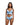 Woman wearing a light blue lingerie set on a white background