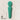 Teal silicone wand vibrator on a textured white background with 'Waterproof' label.