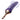 Purple The Tickler Vibrating Silicone Tickler with rose gold handle on a white background