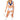 woman wearing white and blue Tie-Top, Shorts, Belt, & Pair of Pom-Pom