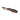 Paddle with black rubber surface and wooden handle on a white background