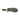 Wooden paddle with black textured surface on a white background
