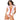 Woman wearing a white and red nurse costume on a white background