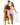 Two people in Roman-themed costumes on a white background