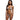 Model wearing a beaded bikini set on a white background
