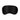 Black satin eye mask on a white background