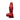 Red silicone dragon dildo on a white background