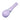 Purple handheld wand massager with a spherical head on a white background