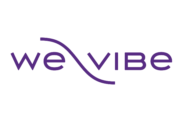 Purple 'weVibe' logo on a green background