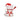 White teddy bear dressed as Santa Claus with a red hat, belt, and candy cane on a white background.