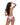 back view of white 2-piece Metallic Iridescent Bikini Set with Rhinestone Detail