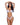 front view of white 2-piece Metallic Iridescent Bikini Set with Rhinestone Detail