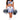 A model wearing a white and blue cheerleading outfit with pom poms, featuring a Playboy logo on the top.