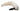 White fox tail with black anal plug on a white background