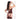 Woman wearing a burgundy lingerie set with straps on a white background