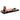 Person lying on a black restraining board against a white background
