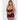 Yasmine Shimmer Mesh O-Ring Thigh Garter Chemise & G-String Set - Burgundy