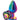 Rear Assets Multicolor Heart Medium - Rainbow